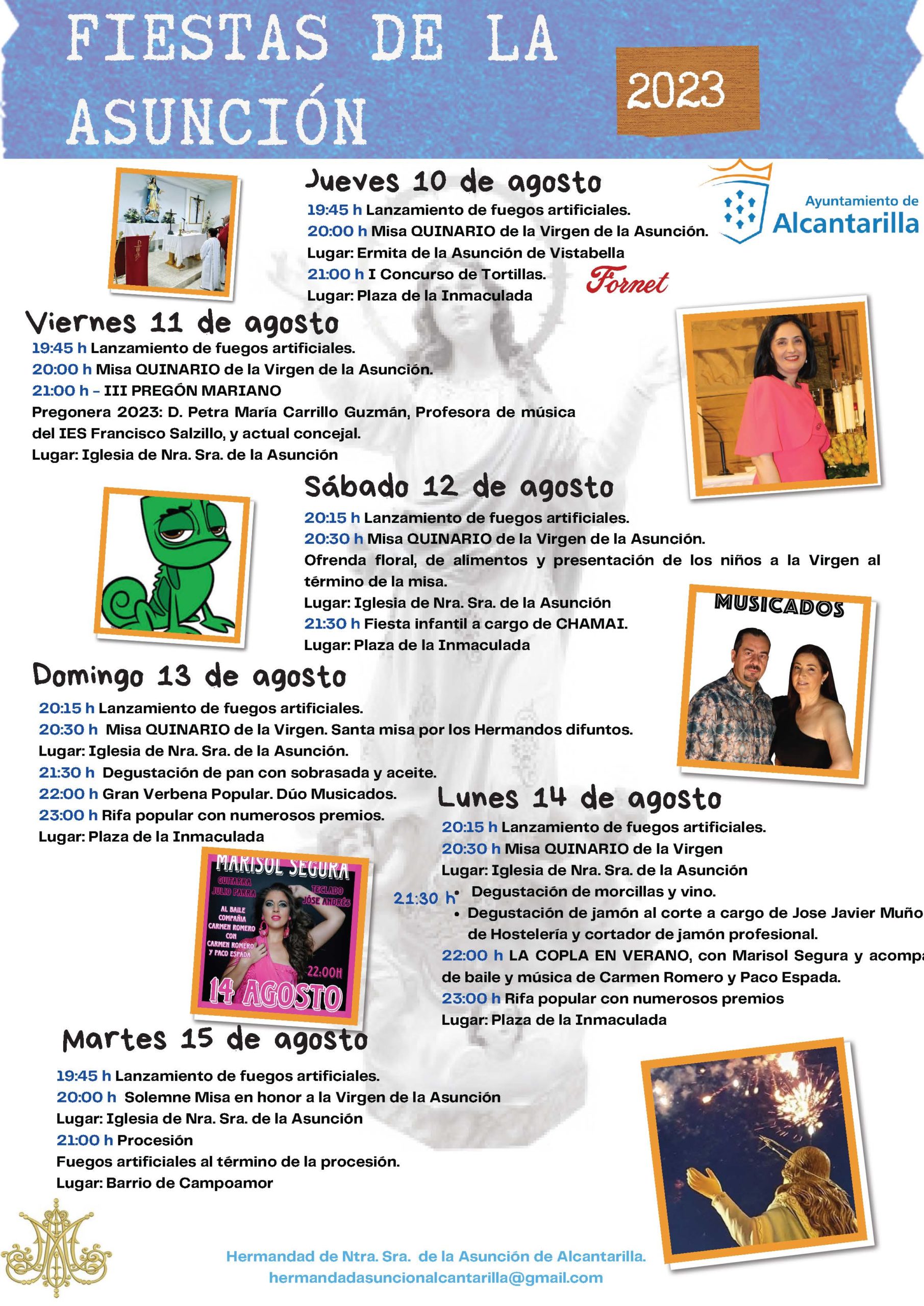 Fiesta En Murcia 2023 Fiestas de la Asunción 2023 - Ayuntamiento de Alcantarilla