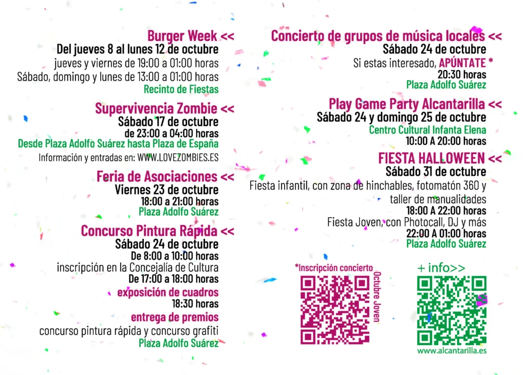 Programación Octubre Joven 2026 cartel 2