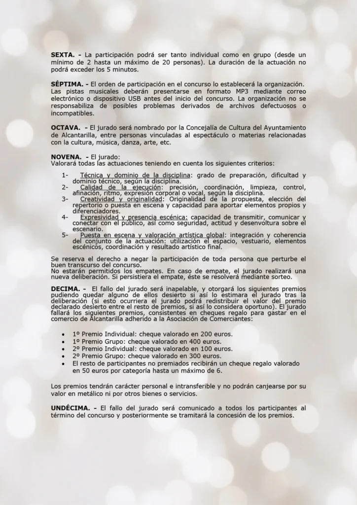 Bases Concurso de Talentos Estrellas de Navidad 2