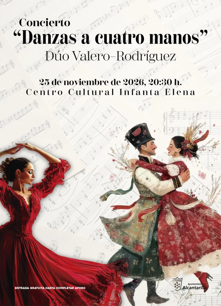 Cartel Danzas a cuatro manos