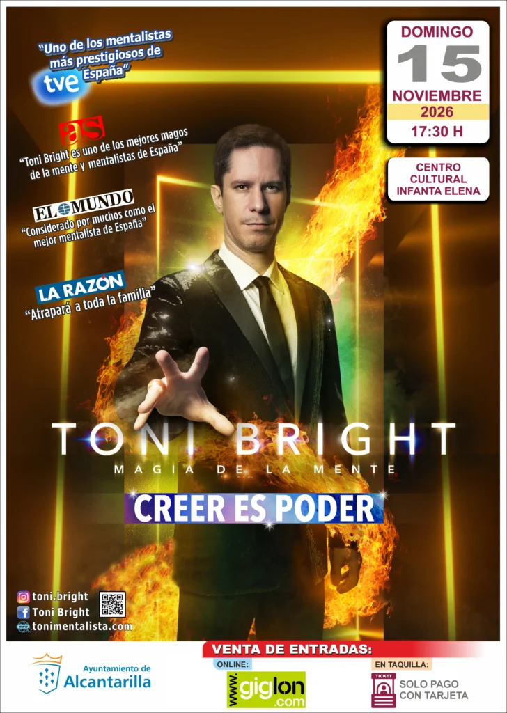 Cartel Toni Bright Mágia de la mente